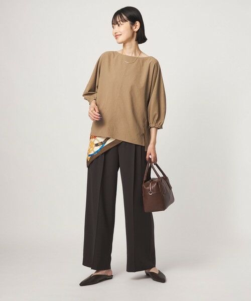 green label relaxing / グリーンレーベル リラクシング シャツ・ブラウス | Breeze Cool ボートネック 7分袖 ブラウス マシンウォッシャブル 吸水速乾 通気性 UVカット | 詳細13