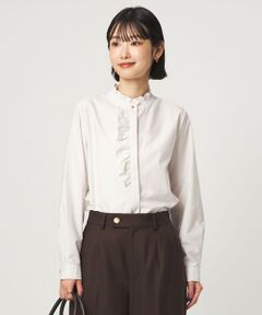 green label relaxing / グリーンレーベル リラクシング シャツ・ブラウス | フリル ディテール ブラウス マシンウォッシャブル UVカット