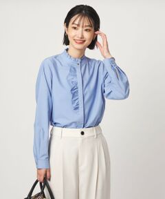 green label relaxing / グリーンレーベル リラクシング シャツ・ブラウス | フリル ディテール ブラウス マシンウォッシャブル UVカット