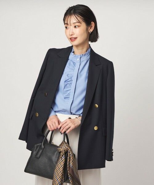 green label relaxing / グリーンレーベル リラクシング シャツ・ブラウス | フリル ディテール ブラウス マシンウォッシャブル UVカット | 詳細8