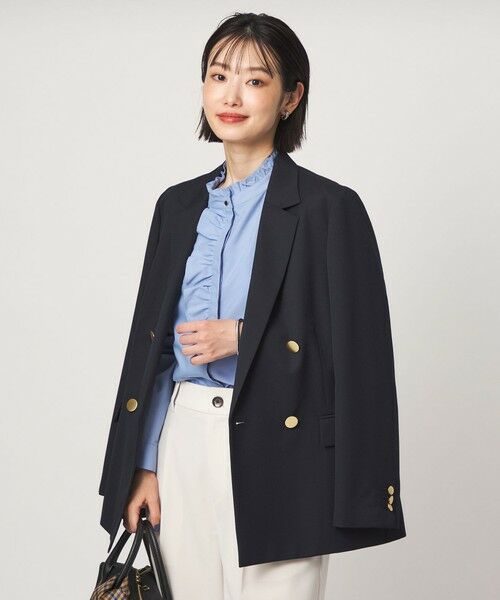 green label relaxing / グリーンレーベル リラクシング シャツ・ブラウス | フリル ディテール ブラウス マシンウォッシャブル UVカット | 詳細9