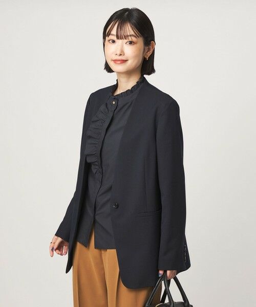 green label relaxing / グリーンレーベル リラクシング シャツ・ブラウス | フリル ディテール ブラウス マシンウォッシャブル UVカット | 詳細13