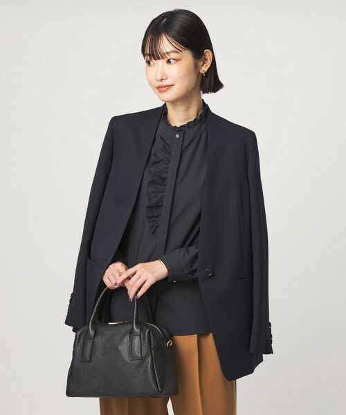 green label relaxing / グリーンレーベル リラクシング シャツ・ブラウス | フリル ディテール ブラウス マシンウォッシャブル UVカット | 詳細14