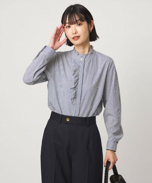 green label relaxing / グリーンレーベル リラクシング シャツ・ブラウス | フリル ディテール ブラウス マシンウォッシャブル UVカット | 詳細28