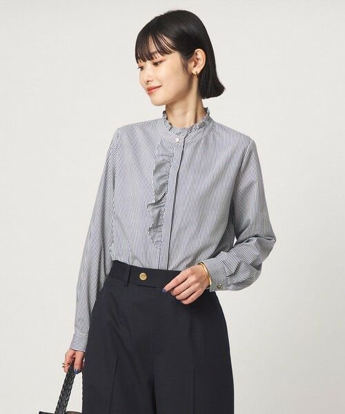 green label relaxing / グリーンレーベル リラクシング シャツ・ブラウス | フリル ディテール ブラウス マシンウォッシャブル UVカット(その他1)