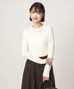 green label relaxing / グリーンレーベル リラクシング ニット・セーター | ＜1_OF MINE＞リブ クルーネック ロングスリーブ プルオーバー ニット マシンウォッシャブル
