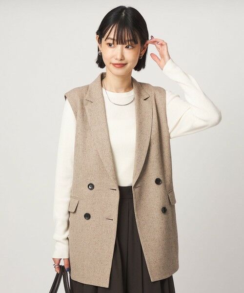green label relaxing / グリーンレーベル リラクシング ニット・セーター | ＜1_OF MINE＞リブ クルーネック ロングスリーブ プルオーバー ニット マシンウォッシャブル | 詳細1