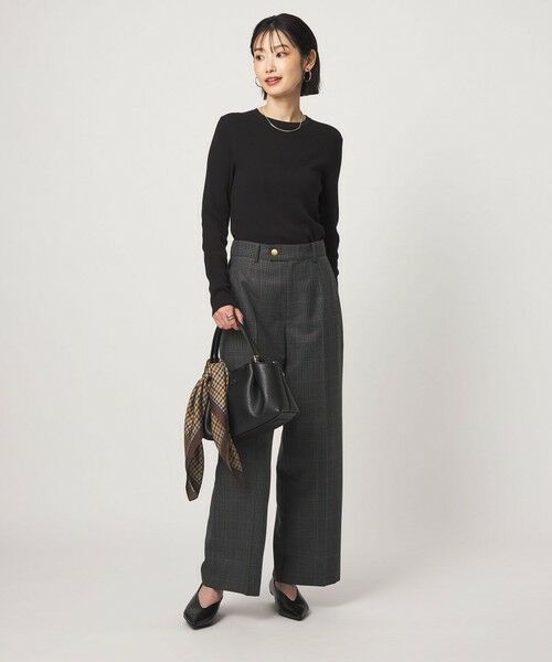green label relaxing / グリーンレーベル リラクシング ニット・セーター | ＜1_OF MINE＞リブ クルーネック ロングスリーブ プルオーバー ニット マシンウォッシャブル | 詳細8