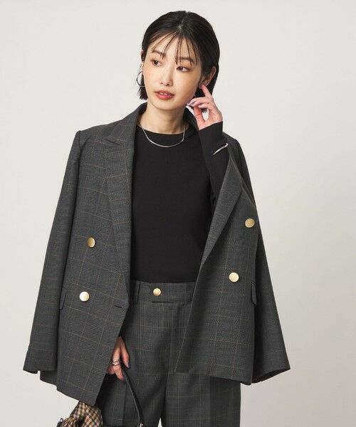 green label relaxing / グリーンレーベル リラクシング ニット・セーター | ＜1_OF MINE＞リブ クルーネック ロングスリーブ プルオーバー ニット マシンウォッシャブル | 詳細9