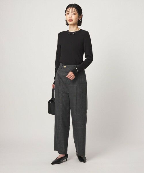 green label relaxing / グリーンレーベル リラクシング ニット・セーター | ＜1_OF MINE＞リブ クルーネック ロングスリーブ プルオーバー ニット マシンウォッシャブル | 詳細7