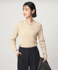 green label relaxing / グリーンレーベル リラクシング ニット・セーター | ＜1_OF MINE＞ラメ リブ クルーネック ロングスリーブ プルオーバー ニット