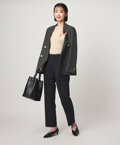 green label relaxing / グリーンレーベル リラクシング ニット・セーター | ＜1_OF MINE＞ラメ リブ クルーネック ロングスリーブ プルオーバー ニット | 詳細10
