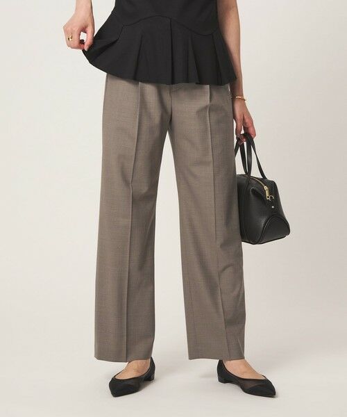 green label relaxing / グリーンレーベル リラクシング スラックス・ドレスパンツ | ［size SHORT/TALLあり］カチリラ ストレート パンツ ウォッシャブル ストレッチ | 詳細1