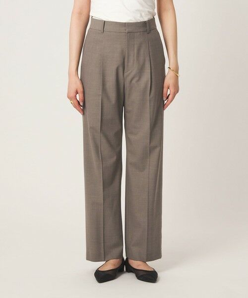 green label relaxing / グリーンレーベル リラクシング スラックス・ドレスパンツ | ［size SHORT/TALLあり］カチリラ ストレート パンツ ウォッシャブル ストレッチ | 詳細10
