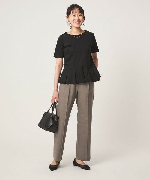 green label relaxing / グリーンレーベル リラクシング スラックス・ドレスパンツ | ［size SHORT/TALLあり］カチリラ ストレート パンツ ウォッシャブル ストレッチ | 詳細3