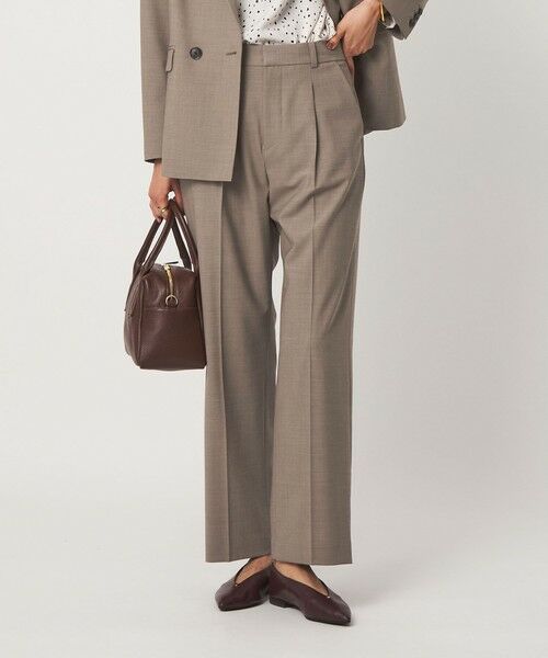 green label relaxing / グリーンレーベル リラクシング スラックス・ドレスパンツ | ［size SHORT/TALLあり］カチリラ ストレート パンツ ウォッシャブル ストレッチ | 詳細5