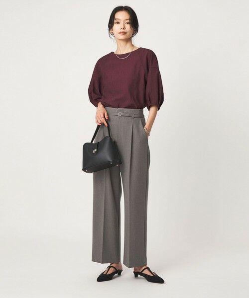 green label relaxing / グリーンレーベル リラクシング スラックス・ドレスパンツ | ［size SHORT/TALLあり］ライト ダブルクロス ワイド パンツ | 詳細11