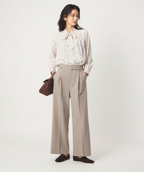 green label relaxing / グリーンレーベル リラクシング スラックス・ドレスパンツ | ［size SHORT/TALLあり］ライト ダブルクロス ワイド パンツ | 詳細23