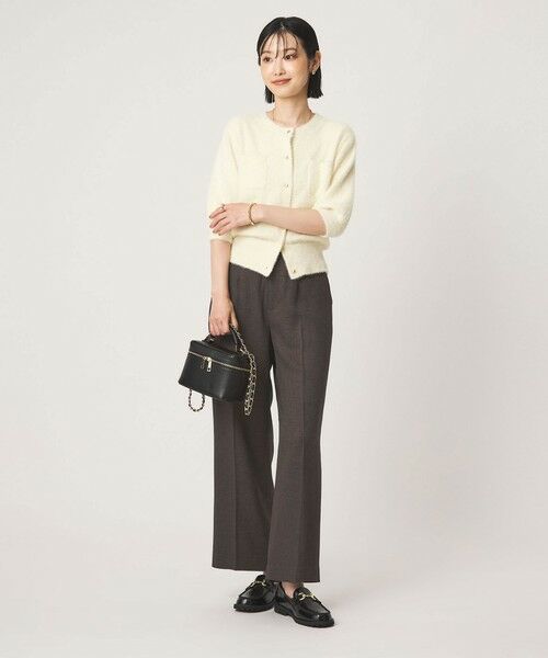 green label relaxing / グリーンレーベル リラクシング スラックス・ドレスパンツ | ネップツイル ストレート パンツ マシンウォッシャブル | 詳細6