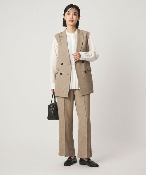 green label relaxing / グリーンレーベル リラクシング スラックス・ドレスパンツ | ネップツイル ストレート パンツ マシンウォッシャブル | 詳細23