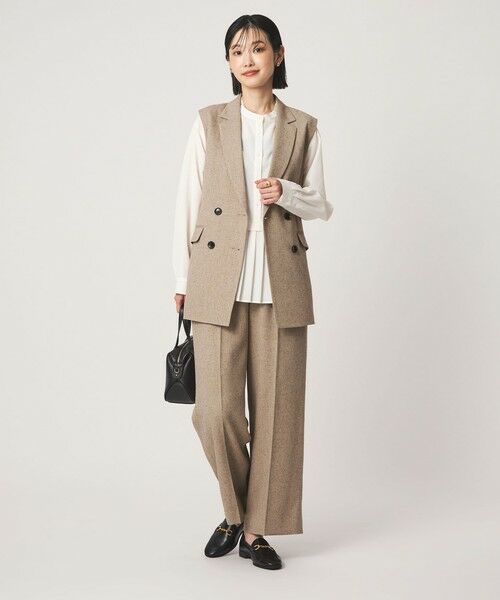 green label relaxing / グリーンレーベル リラクシング スラックス・ドレスパンツ | ネップツイル ストレート パンツ マシンウォッシャブル | 詳細24