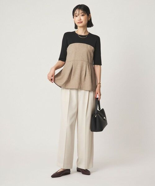 green label relaxing / グリーンレーベル リラクシング スラックス・ドレスパンツ | ［size SHORT/TALLあり］Daily Chic 2タック ワイド パンツ | 詳細6