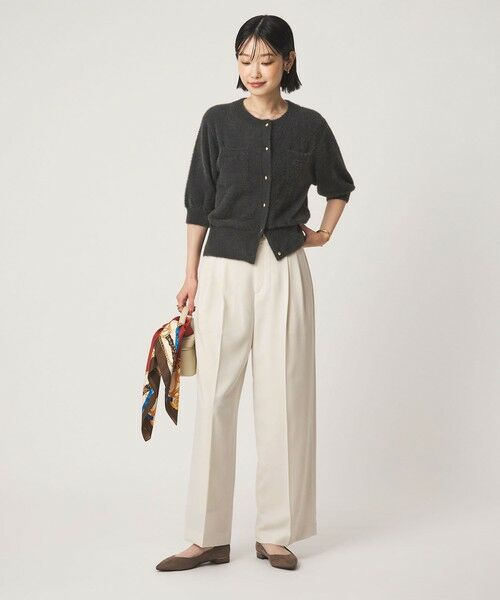 green label relaxing / グリーンレーベル リラクシング スラックス・ドレスパンツ | ［size SHORT/TALLあり］Daily Chic 2タック ワイド パンツ | 詳細7