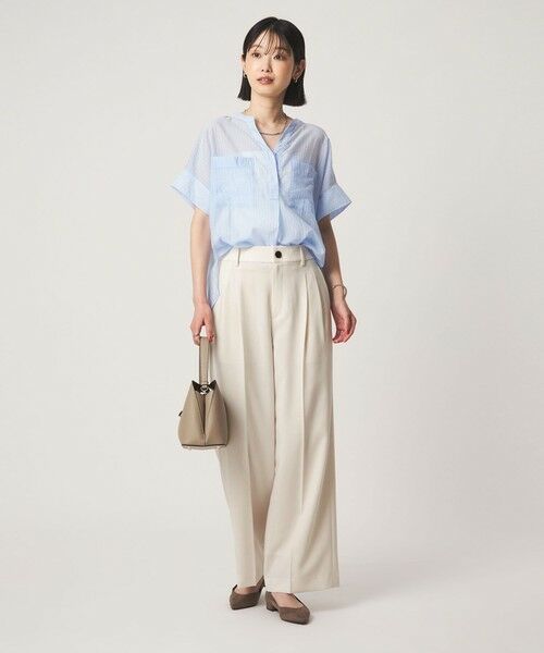 green label relaxing / グリーンレーベル リラクシング スラックス・ドレスパンツ | ［size SHORT/TALLあり］Daily Chic 2タック ワイド パンツ | 詳細8