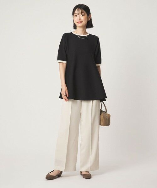 green label relaxing / グリーンレーベル リラクシング スラックス・ドレスパンツ | ［size SHORT/TALLあり］Daily Chic 2タック ワイド パンツ | 詳細9