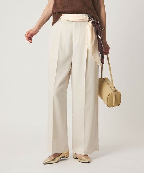green label relaxing / グリーンレーベル リラクシング スラックス・ドレスパンツ | ［size SHORT/TALLあり］Daily Chic 2タック ワイド パンツ | 詳細1