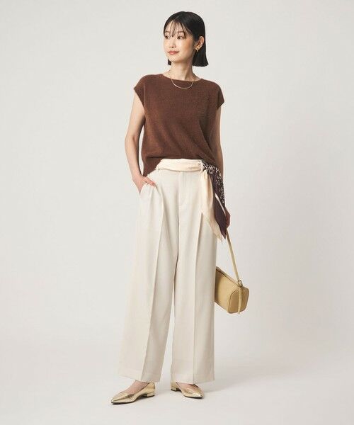 green label relaxing / グリーンレーベル リラクシング スラックス・ドレスパンツ | ［size SHORT/TALLあり］Daily Chic 2タック ワイド パンツ | 詳細4