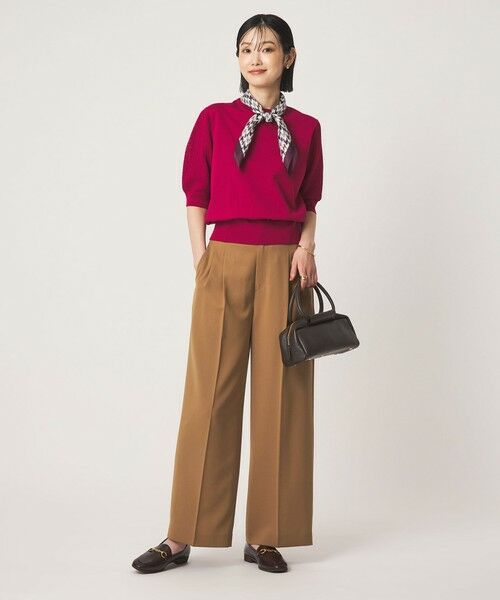 green label relaxing / グリーンレーベル リラクシング スラックス・ドレスパンツ | ［size SHORT/TALLあり］Daily Chic 2タック ワイド パンツ | 詳細13