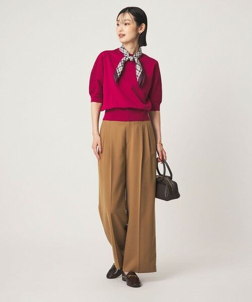 green label relaxing / グリーンレーベル リラクシング スラックス・ドレスパンツ | ［size SHORT/TALLあり］Daily Chic 2タック ワイド パンツ | 詳細14