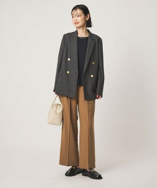 green label relaxing / グリーンレーベル リラクシング スラックス・ドレスパンツ | ［size SHORT/TALLあり］Daily Chic 2タック ワイド パンツ | 詳細15