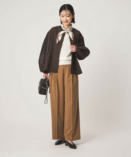 green label relaxing / グリーンレーベル リラクシング スラックス・ドレスパンツ | ［size SHORT/TALLあり］Daily Chic 2タック ワイド パンツ | 詳細16