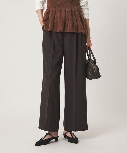 green label relaxing / グリーンレーベル リラクシング スラックス・ドレスパンツ | ［size SHORT/TALLあり］Daily Chic 2タック ワイド パンツ | 詳細25