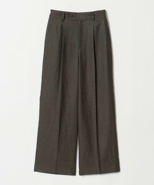 green label relaxing / グリーンレーベル リラクシング スラックス・ドレスパンツ | ［size SHORT/TALLあり］トリアセ ストレート パンツ UVカット 通気性（DK.GRAY）