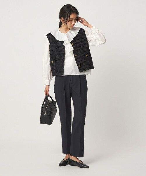 green label relaxing / グリーンレーベル リラクシング スラックス・ドレスパンツ | ［size SHORT/TALLあり］ライト ダブルクロス テーパード パンツ | 詳細25