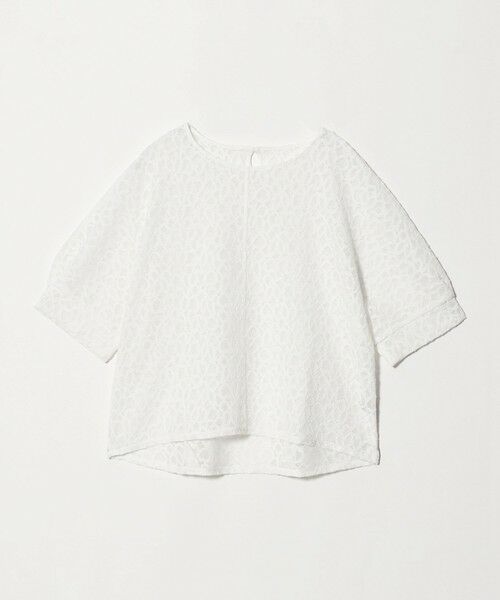 green label relaxing / グリーンレーベル リラクシング カットソー | レース プルオーバー カットソー（WHITE）