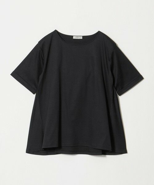 green label relaxing / グリーンレーベル リラクシング カットソー | Aライン Tシャツ  汗染み防止（BLACK）