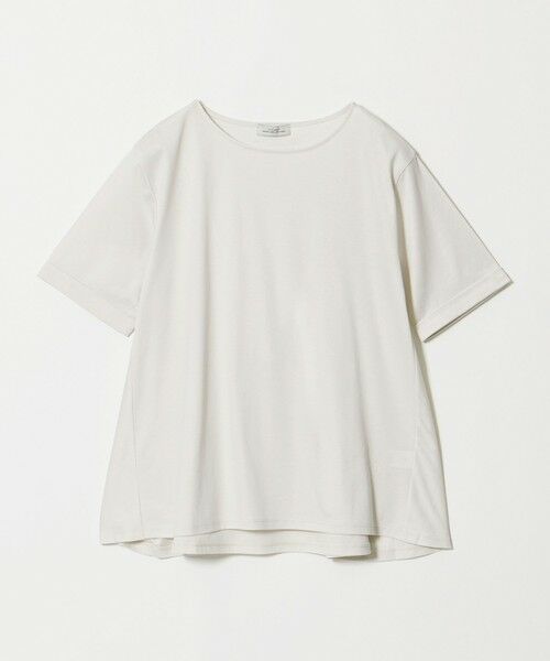 green label relaxing / グリーンレーベル リラクシング カットソー | Aライン Tシャツ  汗染み防止（LT.GRAY）