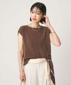 green label relaxing / グリーンレーベル リラクシング ニット・セーター | フラッフフェザー 2WAY フレンチスリーブ ニット