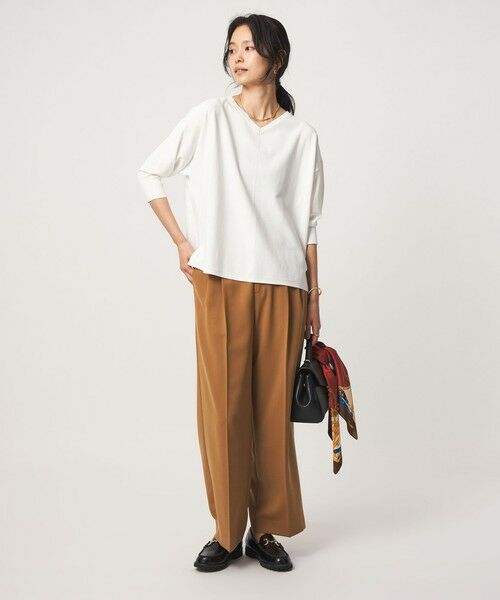 green label relaxing / グリーンレーベル リラクシング ニット・セーター | Vネック ドルマン プルオーバー ニット ウォッシャブル 接触冷感 UVカット | 詳細3