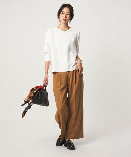 green label relaxing / グリーンレーベル リラクシング ニット・セーター | Vネック ドルマン プルオーバー ニット ウォッシャブル 接触冷感 UVカット | 詳細4