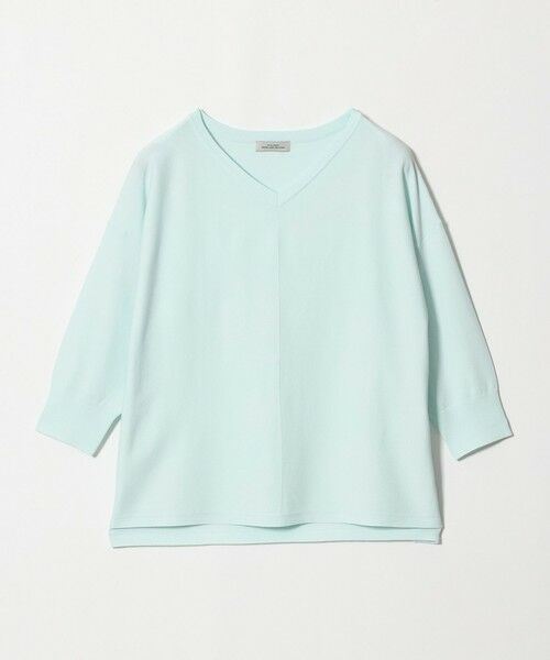 green label relaxing / グリーンレーベル リラクシング ニット・セーター | Vネック ドルマン プルオーバー ニット ウォッシャブル 接触冷感 UVカット（LIME）