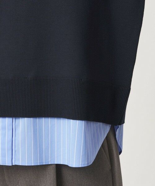 green label relaxing / グリーンレーベル リラクシング ニット・セーター | 2WAY スキッパー シャツ プルオーバー ニット 5分袖 | 詳細26