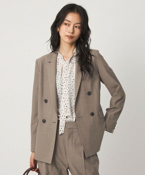 green label relaxing / グリーンレーベル リラクシング テーラードジャケット | ［size SHORT/TALLあり］カチリラ ダブル ジャケット ウォッシャブル ストレッチ | 詳細1