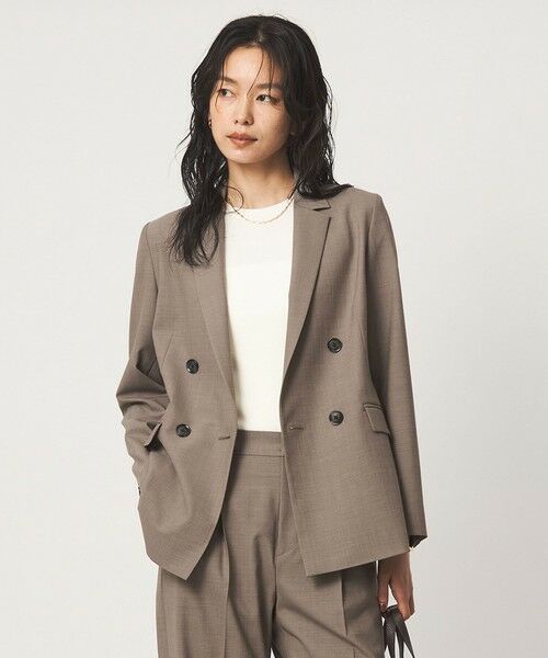 green label relaxing / グリーンレーベル リラクシング テーラードジャケット | ［size SHORT/TALLあり］カチリラ ダブル ジャケット ウォッシャブル ストレッチ | 詳細6