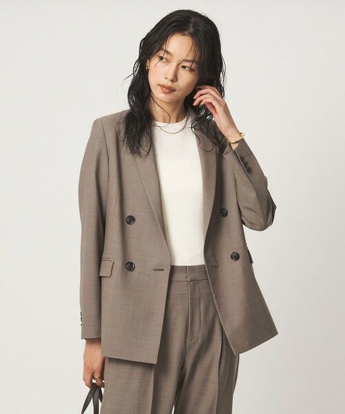green label relaxing / グリーンレーベル リラクシング テーラードジャケット | ［size SHORT/TALLあり］カチリラ ダブル ジャケット ウォッシャブル ストレッチ | 詳細7