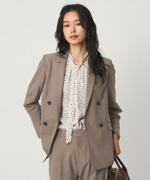 green label relaxing / グリーンレーベル リラクシング テーラードジャケット | ［size SHORT/TALLあり］カチリラ ダブル ジャケット ウォッシャブル ストレッチ（MOCA）